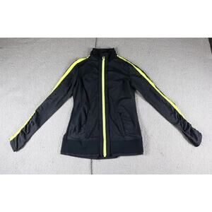 Lululemon Define Competiton Jacket 10 Black Charcoal Yellow Zip Up